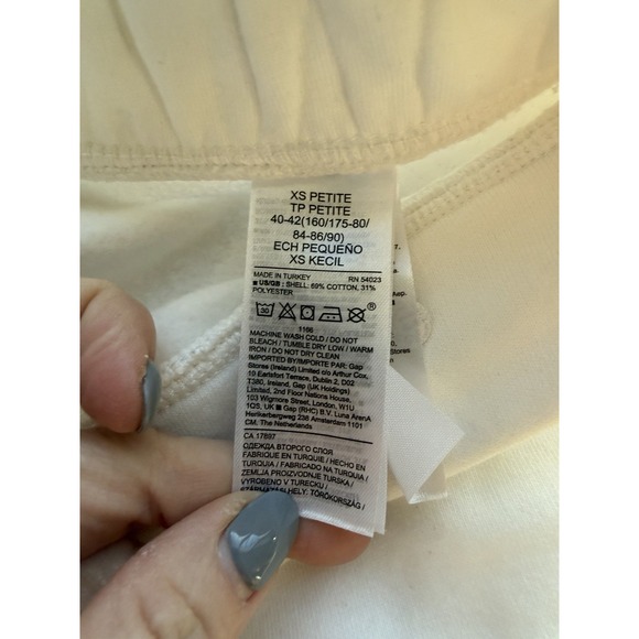 BANANA REPUBLIC Women's White Scuba Joggers Zip Pockets Running Sweat Pants XSP - Picture 14 of 16